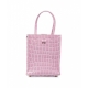 Mini shopper con motivo a coccodrillo pink