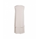 Abito con balze beige