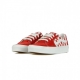 SCARPA BASSA SK8-LOW CANVAS/SUEDE RACING RED/CHECKERBOARD