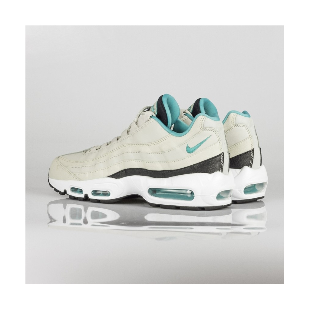 SCARPA BASSA AIR MAX 95 ESSENTIAL LIGHT BONE/SPORT TURQ/BLACK