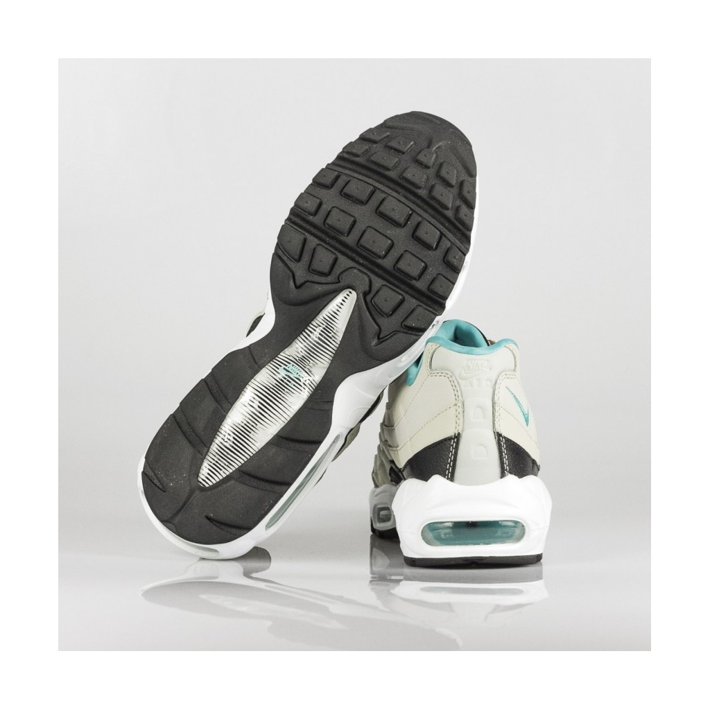 SCARPA BASSA AIR MAX 95 ESSENTIAL LIGHT BONE/SPORT TURQ/BLACK