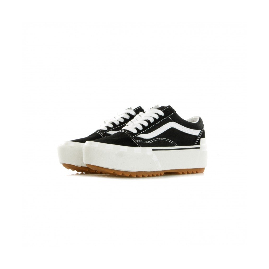 SCARPA BASSA OLD SKOOL STACKED SUEDECANVAS/BLACK