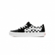 SCARPA BASSA SK8-LOW CANVAS/SUEDE BLACK/CHECKERBOARD