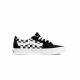 SCARPA BASSA SK8-LOW CANVAS/SUEDE BLACK/CHECKERBOARD