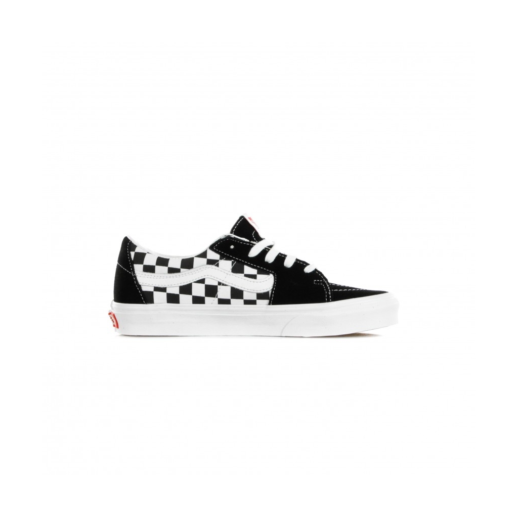 SCARPA BASSA SK8-LOW CANVAS/SUEDE BLACK/CHECKERBOARD