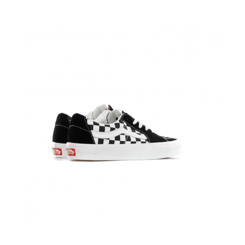 SCARPA BASSA SK8-LOW CANVAS/SUEDE BLACK/CHECKERBOARD