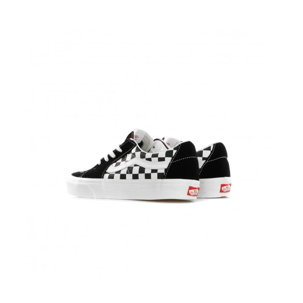 SCARPA BASSA SK8-LOW CANVAS/SUEDE BLACK/CHECKERBOARD