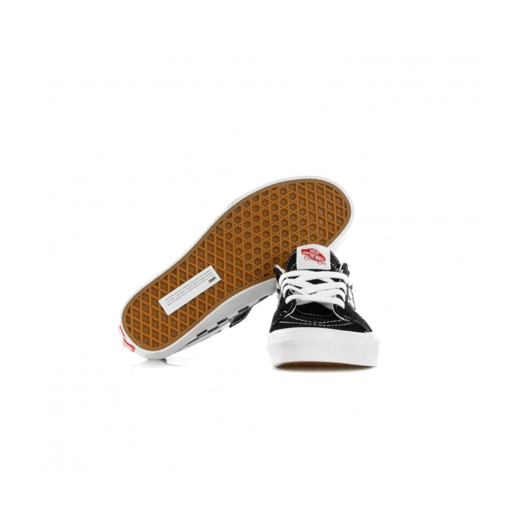 SCARPA BASSA SK8-LOW CANVAS/SUEDE BLACK/CHECKERBOARD