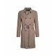 Trench doppiopetto con logo beige