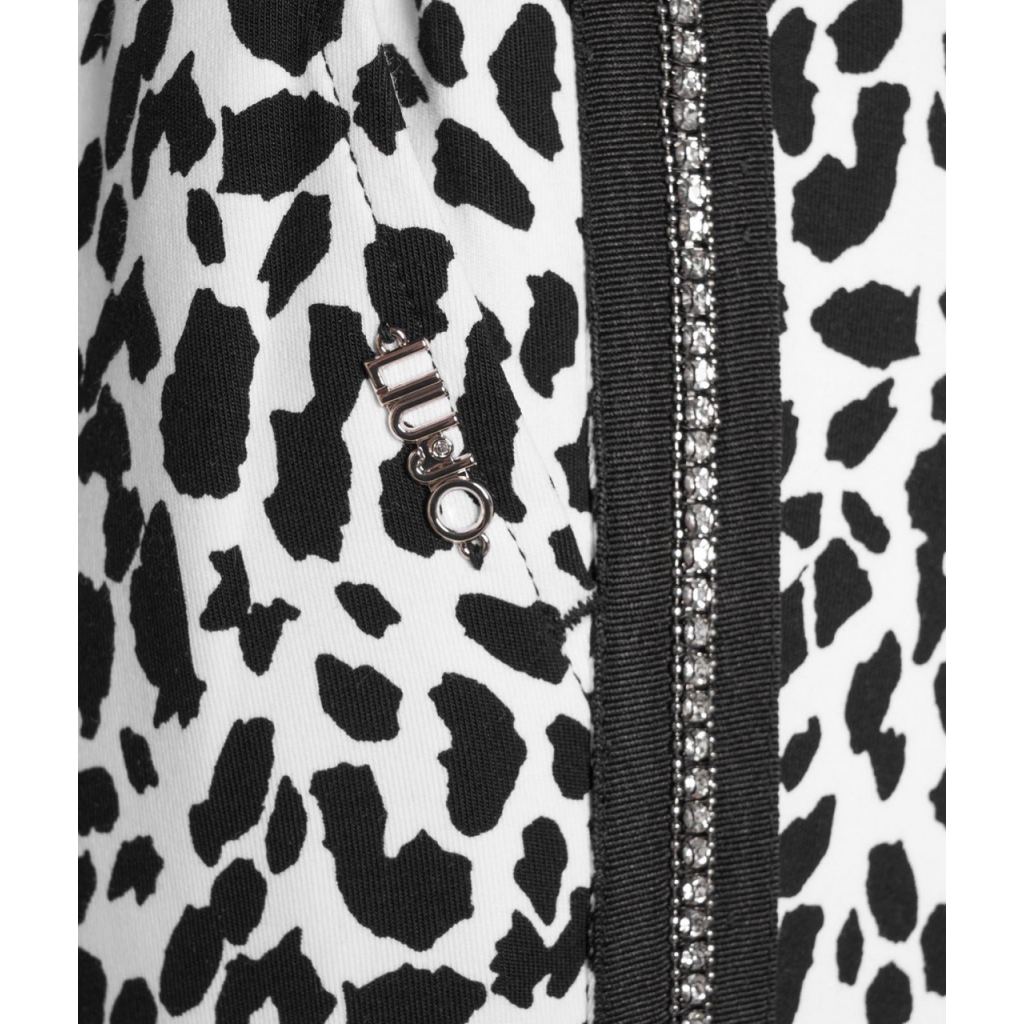 huateng Pantaloni Svasati da Donna Casual con Stampa Animalier Pantaloni Tights Sportivi a Vita Alta con Stampa Serpente Leopardo 