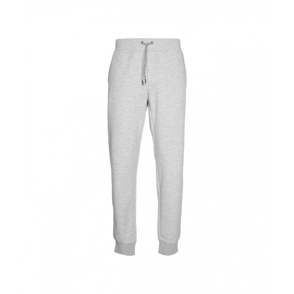 Joggers con ricamo del logo grigio chiaro