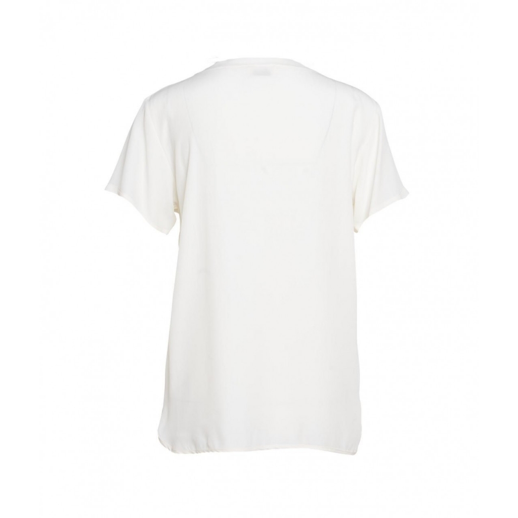 T-shirt in seta crema