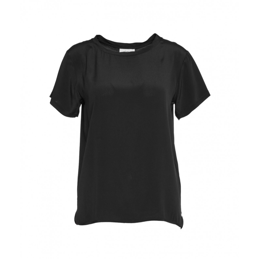 T-shirt in seta nero