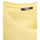 T-shirt con ricamo del logo e strass giallo
