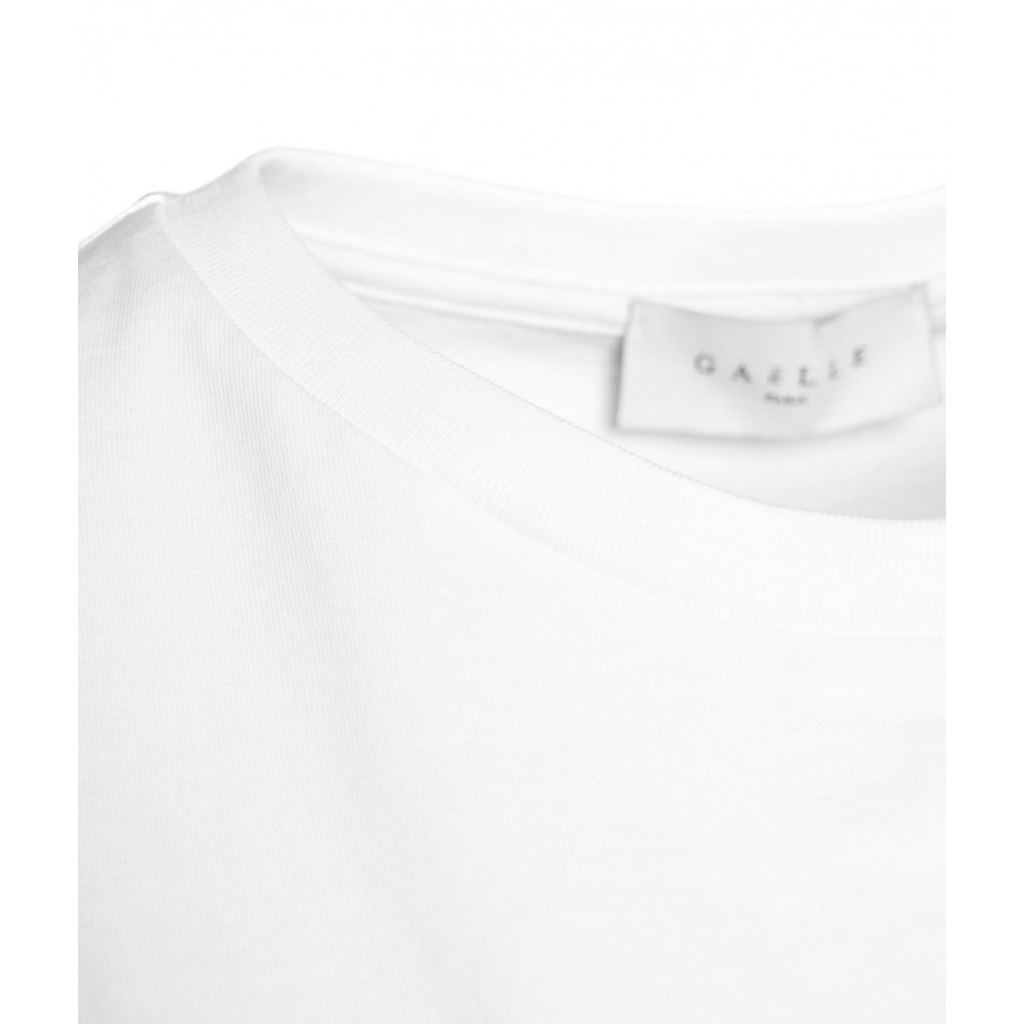 Sleeveless shirt conlogo bianco