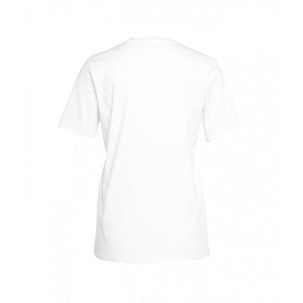 T-shirt con logo e rivetti bianco