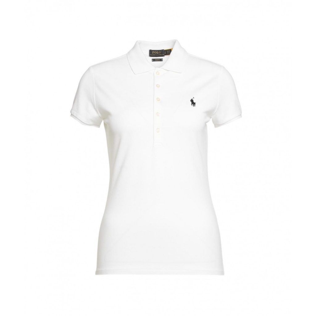 Polo con ricamo Farfetch Donna Abbigliamento Top e t-shirt T-shirt Polo Bianco 