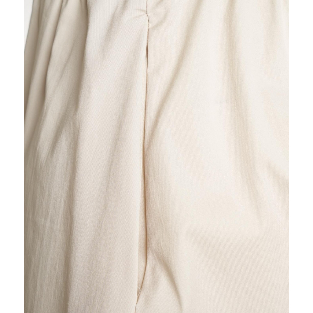 Gonna con arricciatura beige