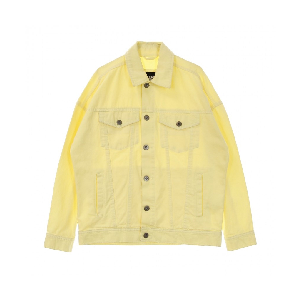 GIUBBOTTO JEANS OVERSIZE GARMENT DYE JACKET POWDER YELLOW