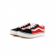 SCARPA BASSA COMFYCUSH OLD SKOOL CHECKERBOARD BLACK/RED