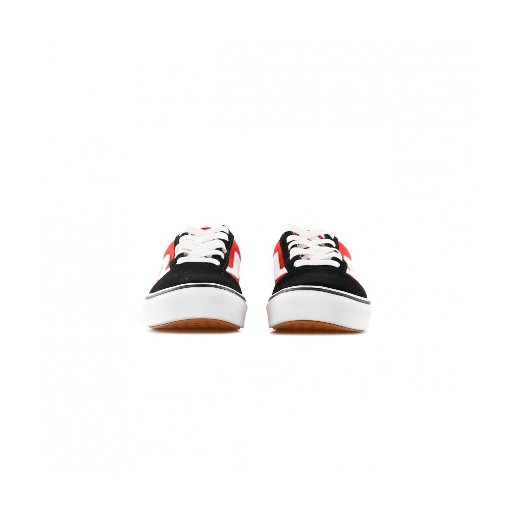 SCARPA BASSA COMFYCUSH OLD SKOOL CHECKERBOARD BLACK/RED