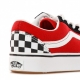 SCARPA BASSA COMFYCUSH OLD SKOOL CHECKERBOARD BLACK/RED