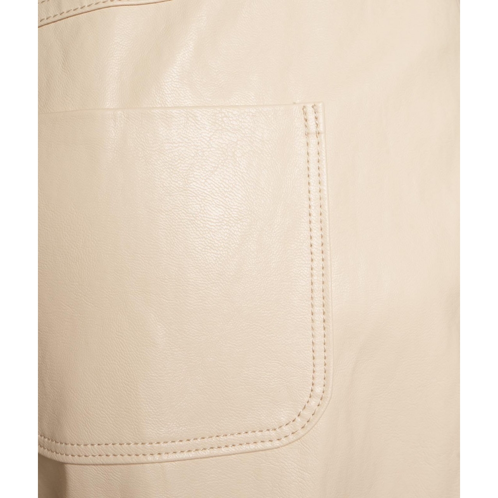 Pantaloni in ecopelle Baldo beige