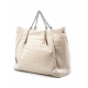 Borsa a tracolla in coccodrillo Jasmin Medium beige