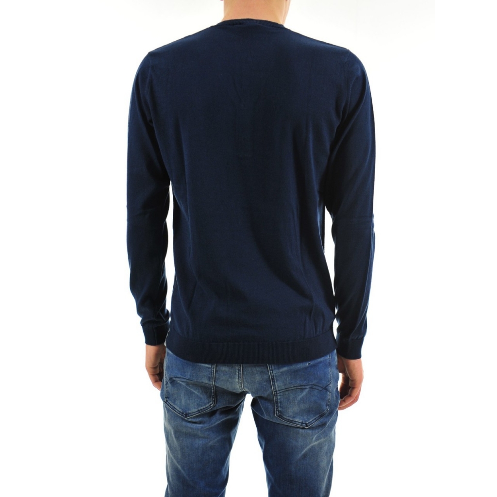 Maglia Uomo Wise Guy Cotone Serafino 15 BLU