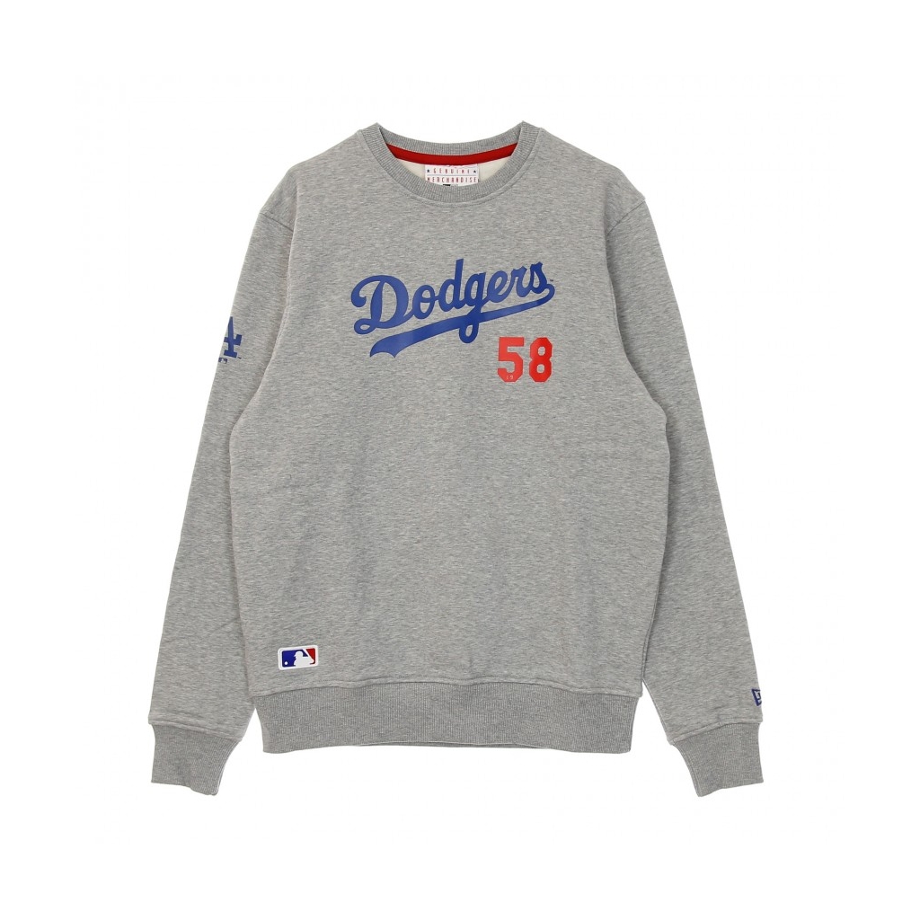 FELPA GIROCOLLO TEAM APPAREL SCRIPT CREW LOSDOD LIGHT GREY HEATHER/ORIGINAL TEAM COLORS