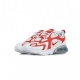 SCARPA BASSA AIR MAX 200 WHITE/UNIVERSITY RED/METALLIC SILVER