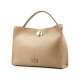 Shopper con dettaglio a treccia beige