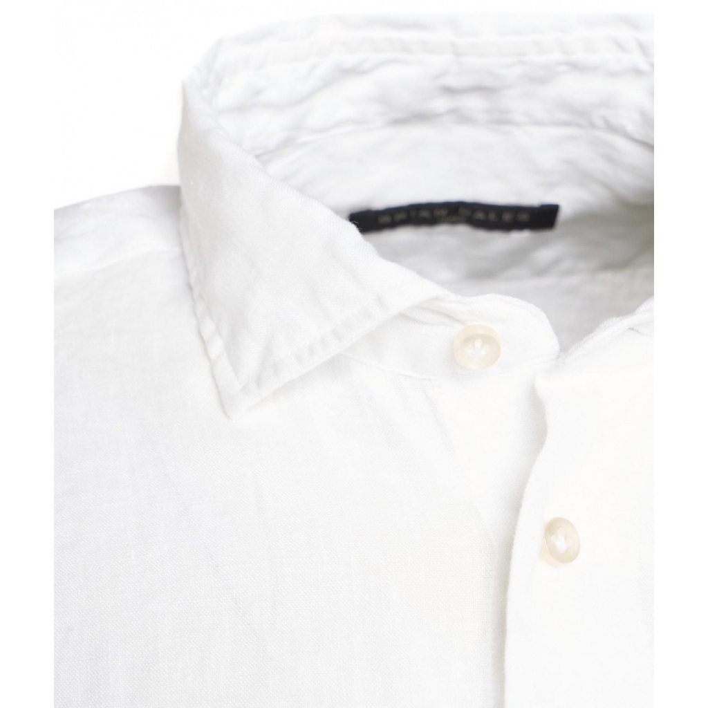 Camicia in lino bianco