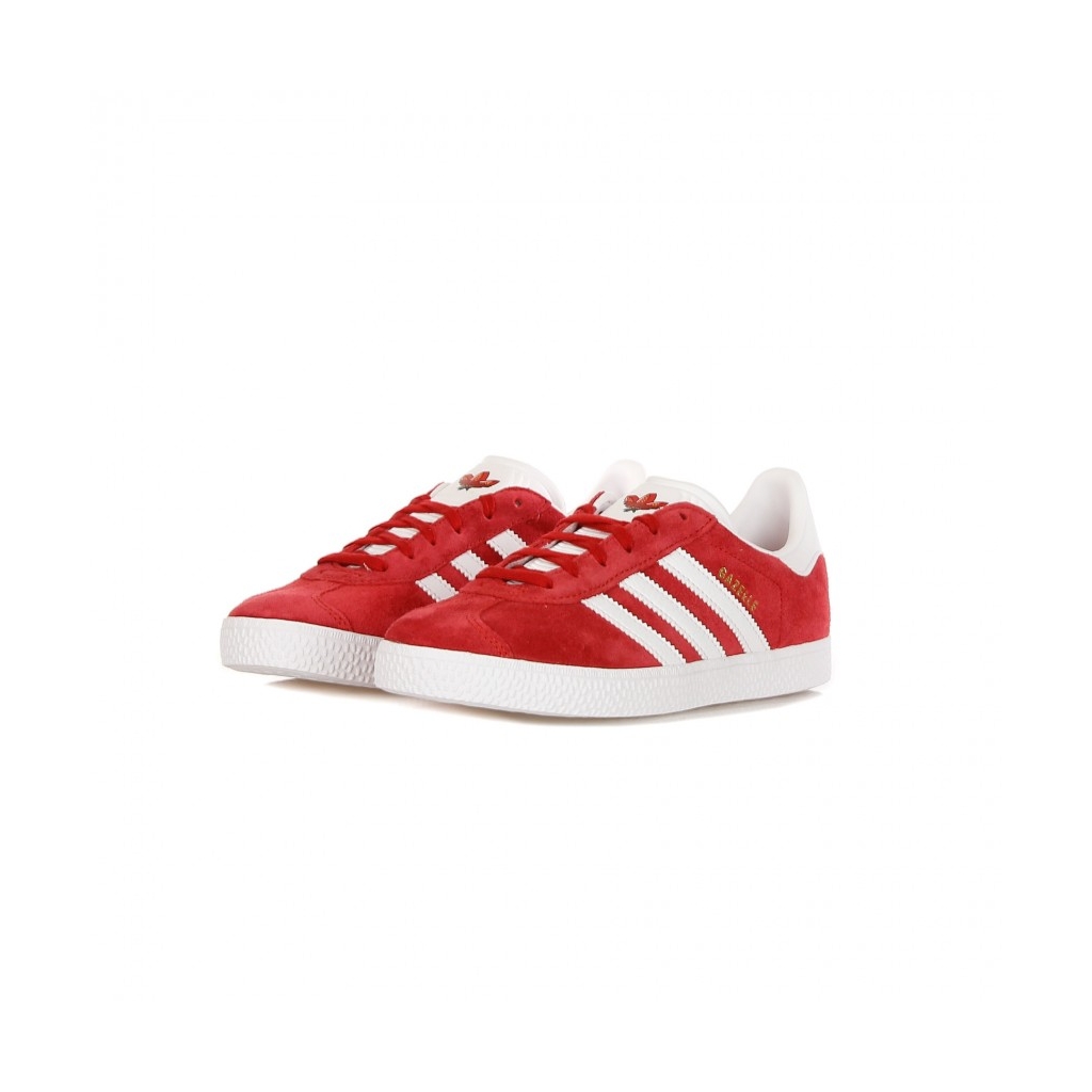white and red adidas gazelle