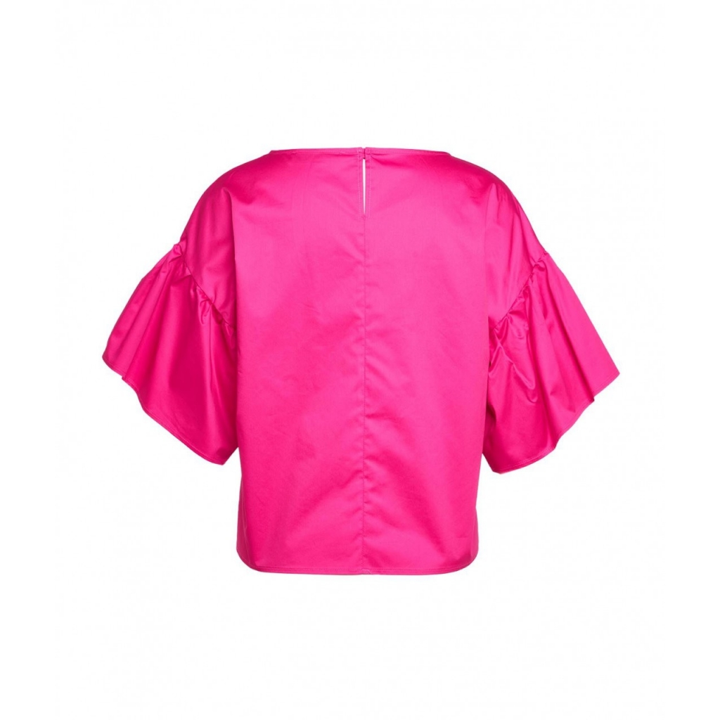 Camicia con maniche a volant pink