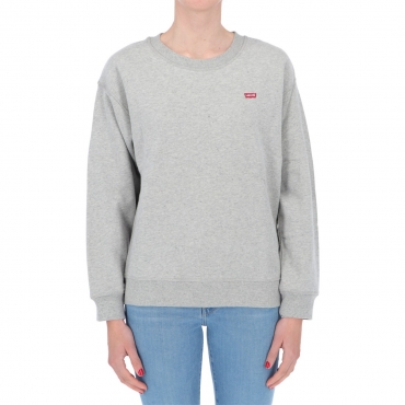 Felpa Levis Donna Cotone Girocollo Standard Crew 0000 GREY