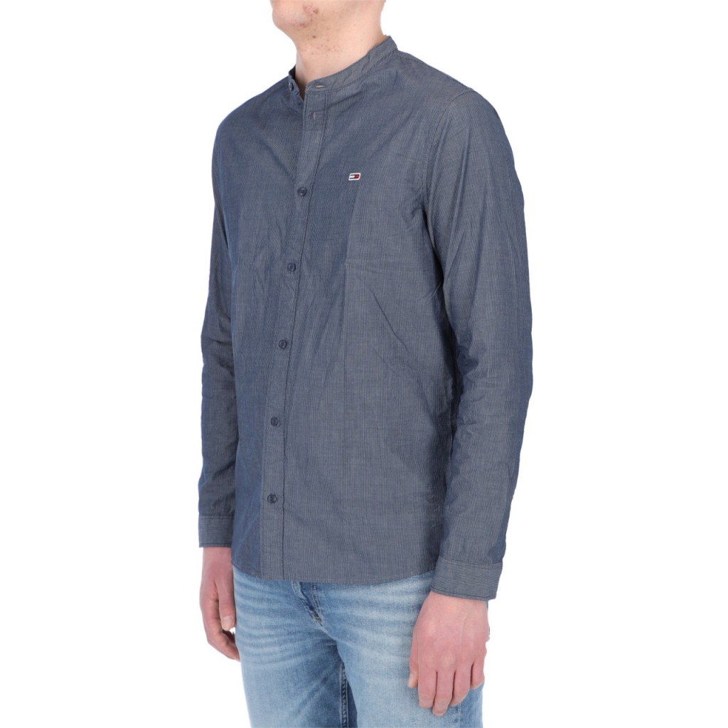 Camicia Tommy Hilfiger Jeans Uomo Coreana Seersucker C87 TWILIGHTNAVY