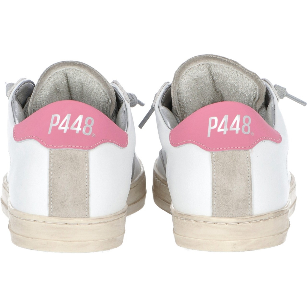 Scarpe P448 Donna John White Gpin Made In Italy WHITE PINK