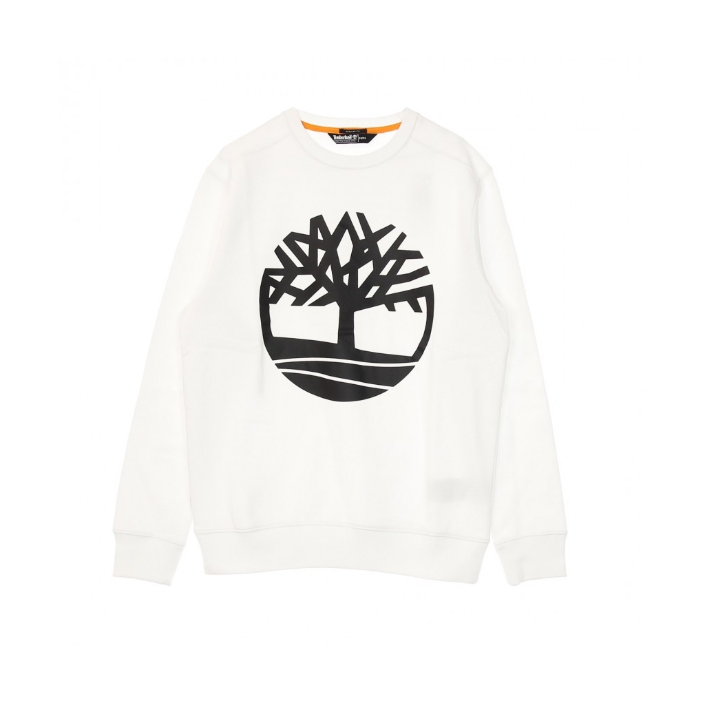 FELPA GIROCOLLO CORE LOGO CREWNECK BRUSHBACK WHITE/BLACK