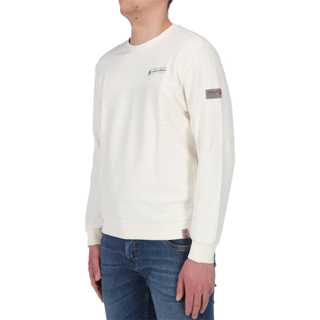 FELPA SLUB GIROC TIMEZONE pure white