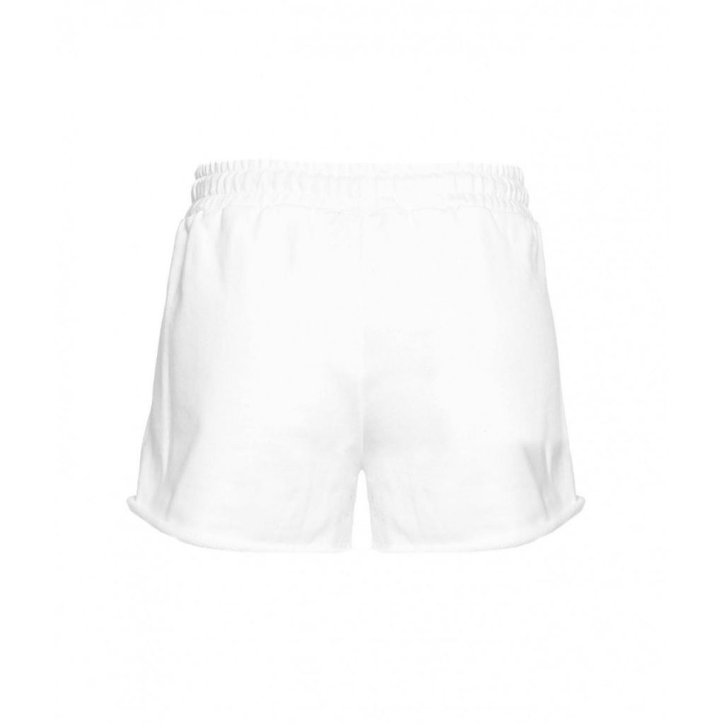 Shorts with logo print bianco