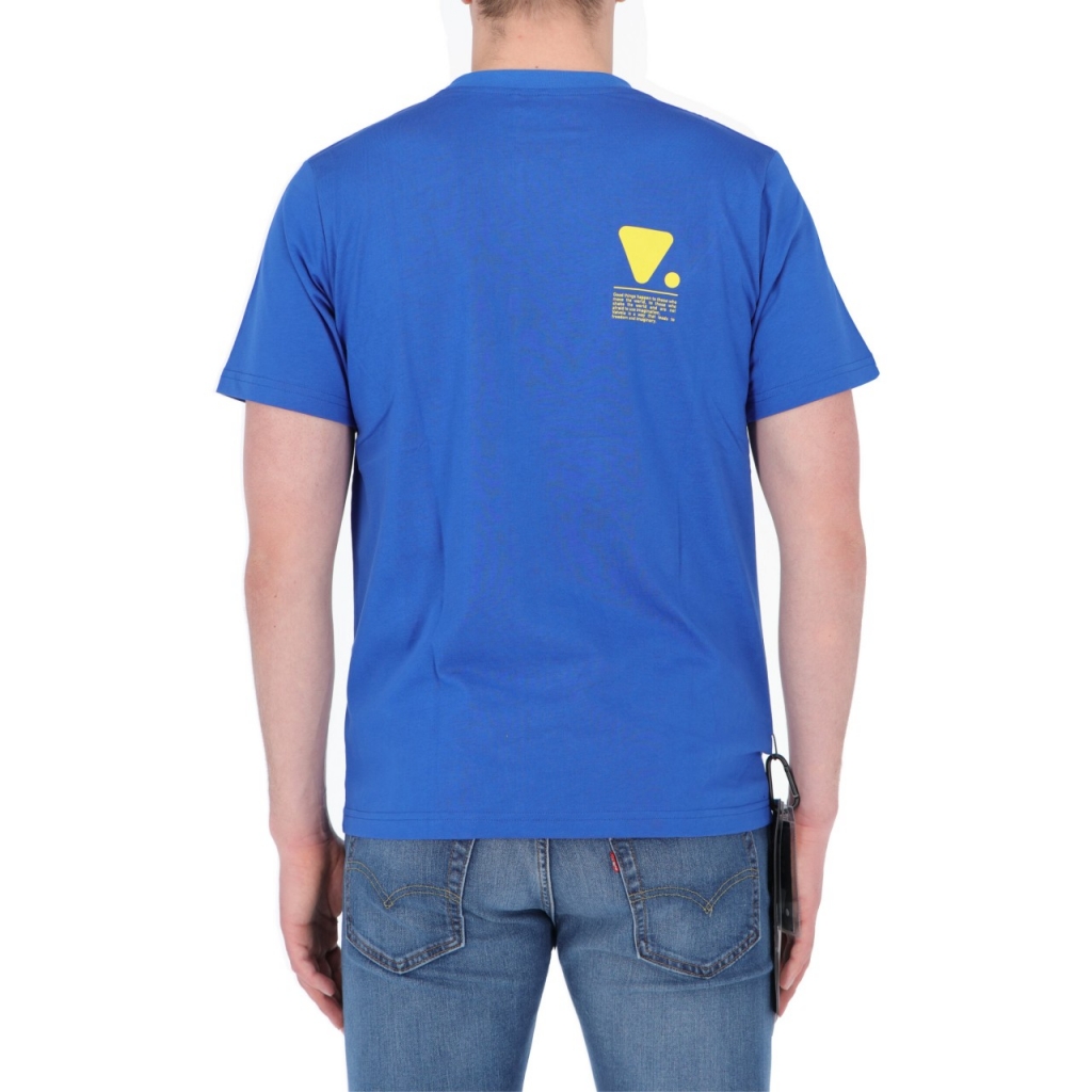 Tshirt Valvola Uomo Stampa Scritta 004 ROYAL BLUE