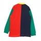 POLO MANICA LUNGA RETRO BLOCK RUGBY SHIRT RED/NAVY/GREEN