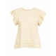 T-shirt con strisce a contrasto giallo