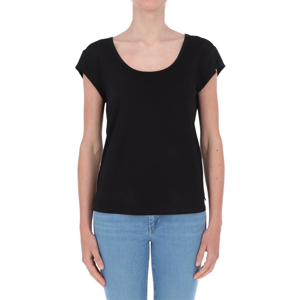 T-shirt Surkana Donna GiroCollo Manica Corta 00 BLACK