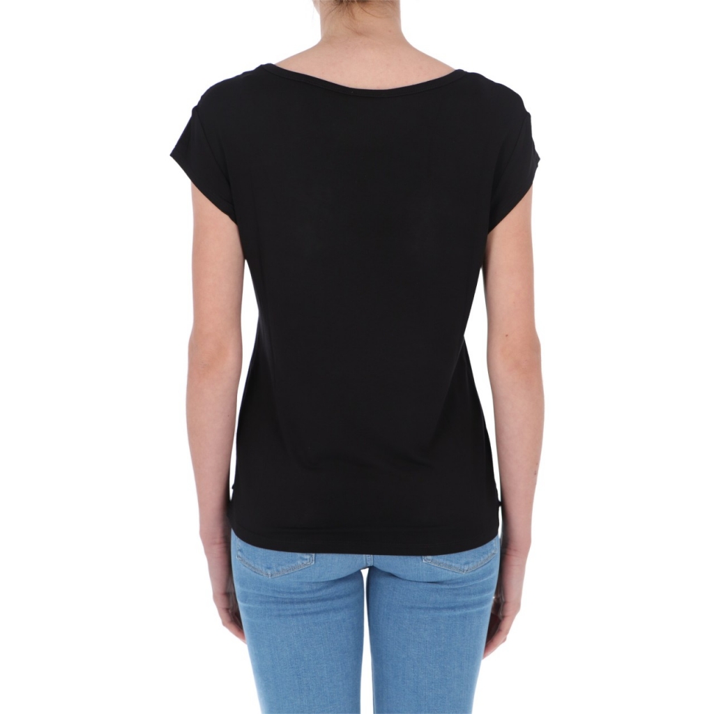 T-shirt Surkana Donna GiroCollo Manica Corta 00 BLACK