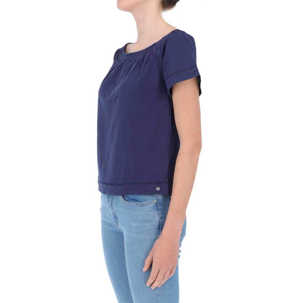 T-shirt Surkana Donna Scollo Bardot 52 NAVY BLUE