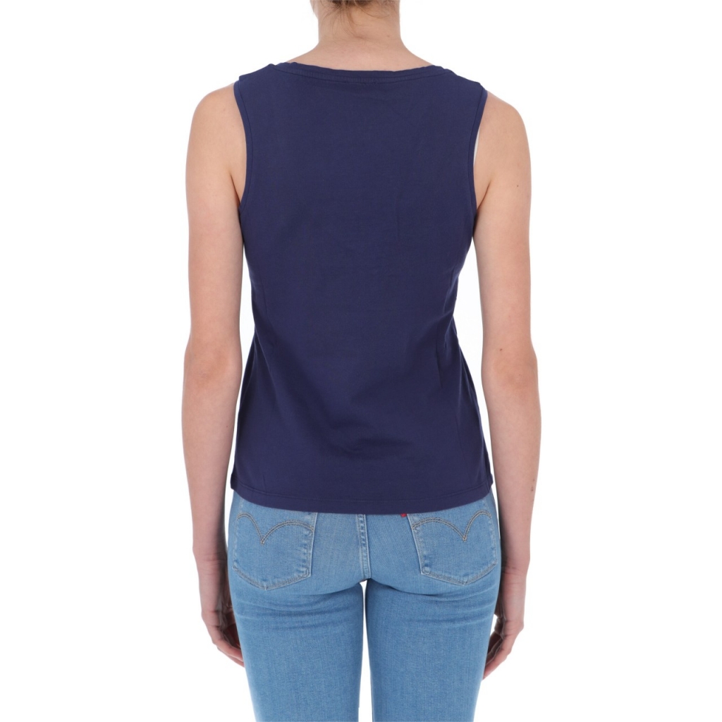 Top Surkana Donna Scollo a V 52 NAVY BLUE