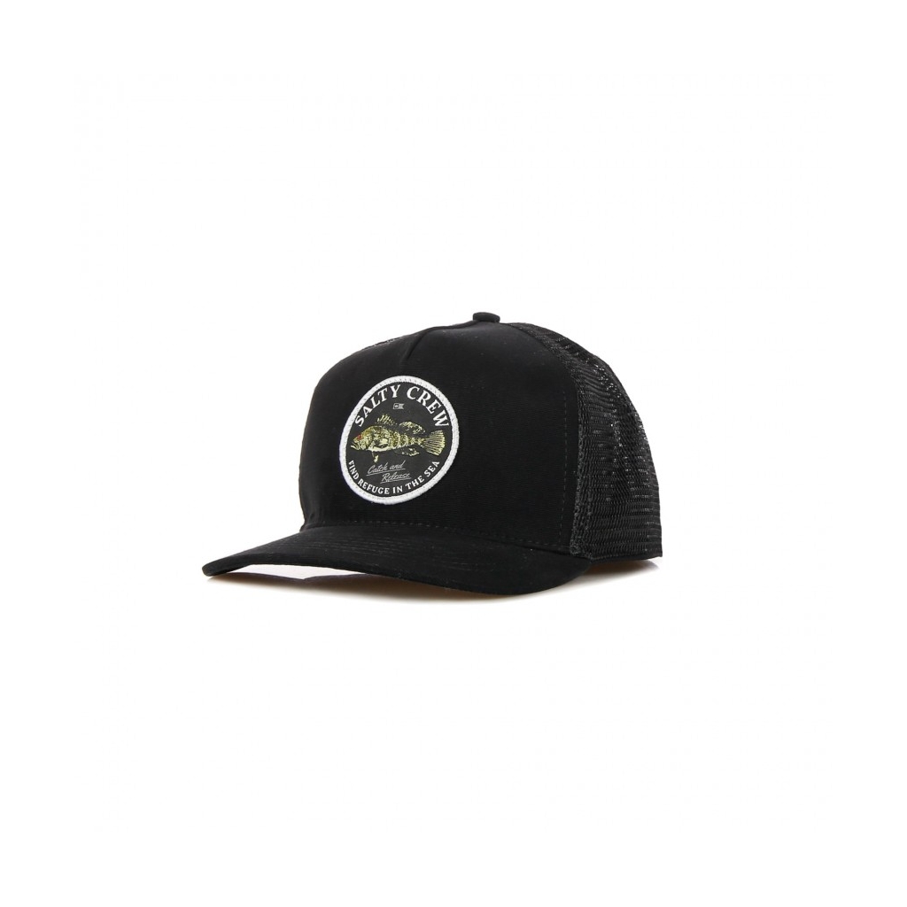 CAPPELLINO VISIERA CURVA BAYBASS RETRO TRUCKER BLACK