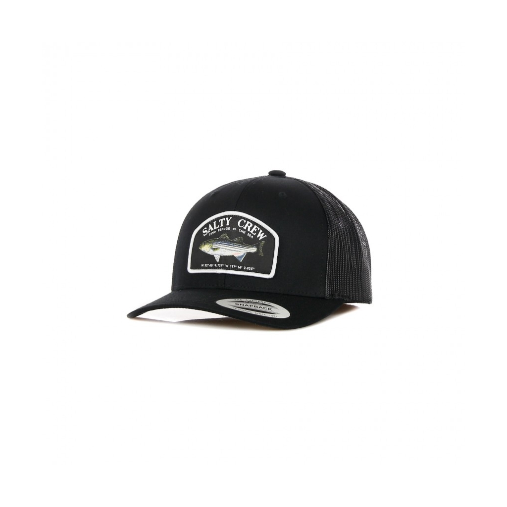 CAPPELLINO VISIERA CURVA STRIPER RETRO TRUCKER BLACK